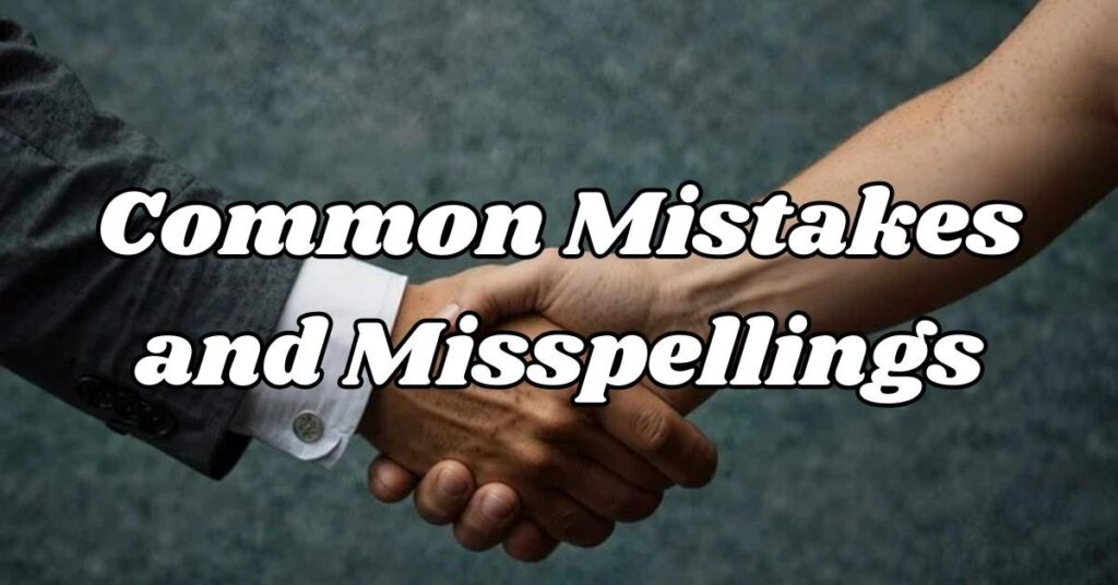 Common Mistakes and Misspellings