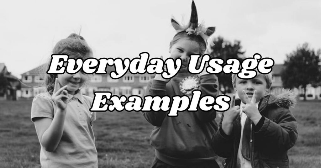 Everyday Usage Examples