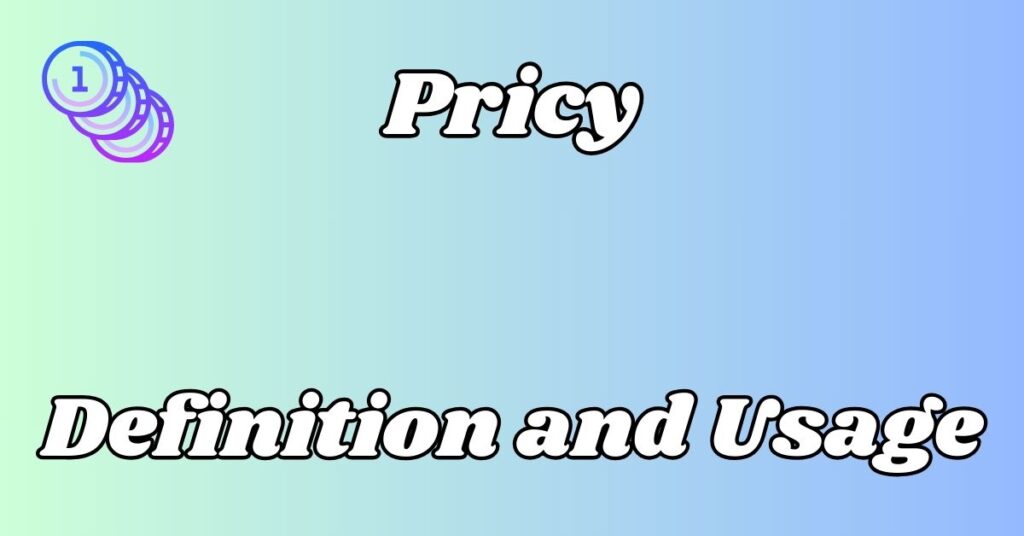 Pricy: Definition and Usage