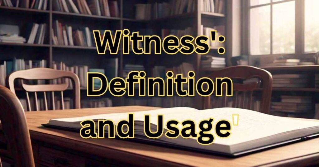 witness-definition-and-usage