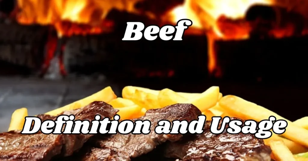 Beef Definition and Usage