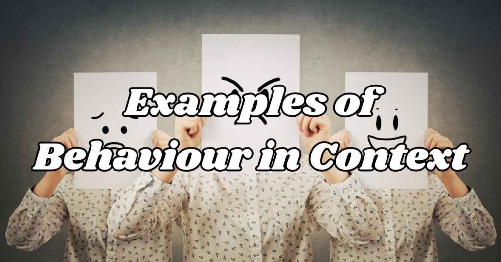 Examples of Behaviour in Context