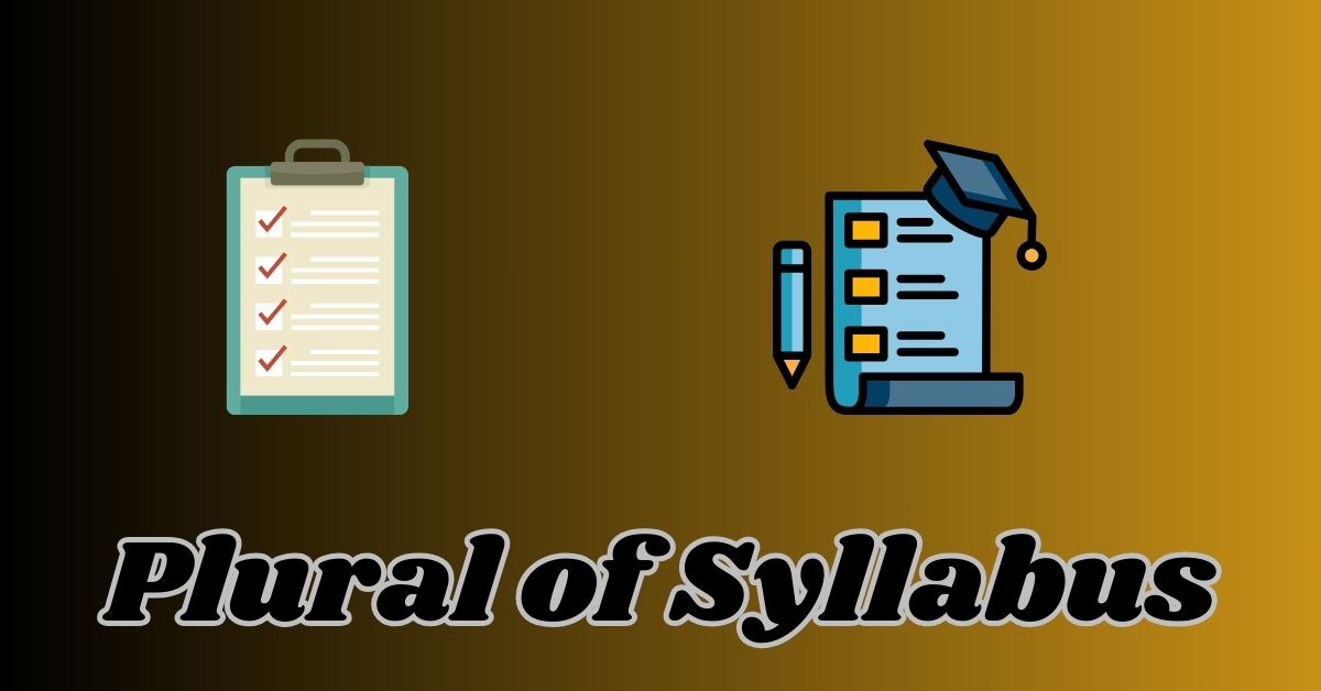 Plural of Syllabus