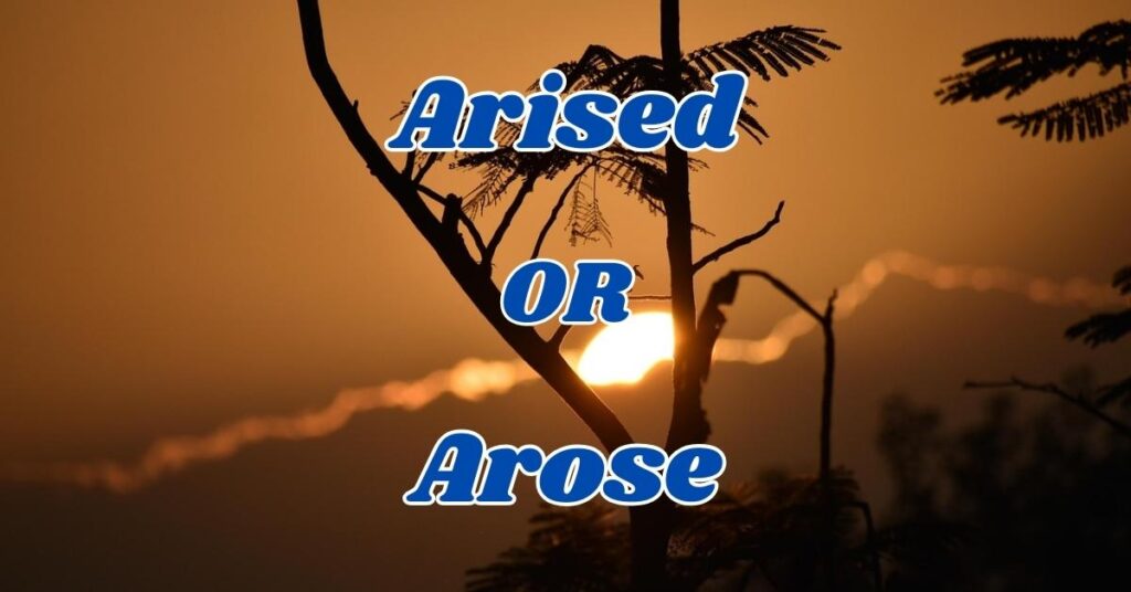 Understanding Arised or Arose