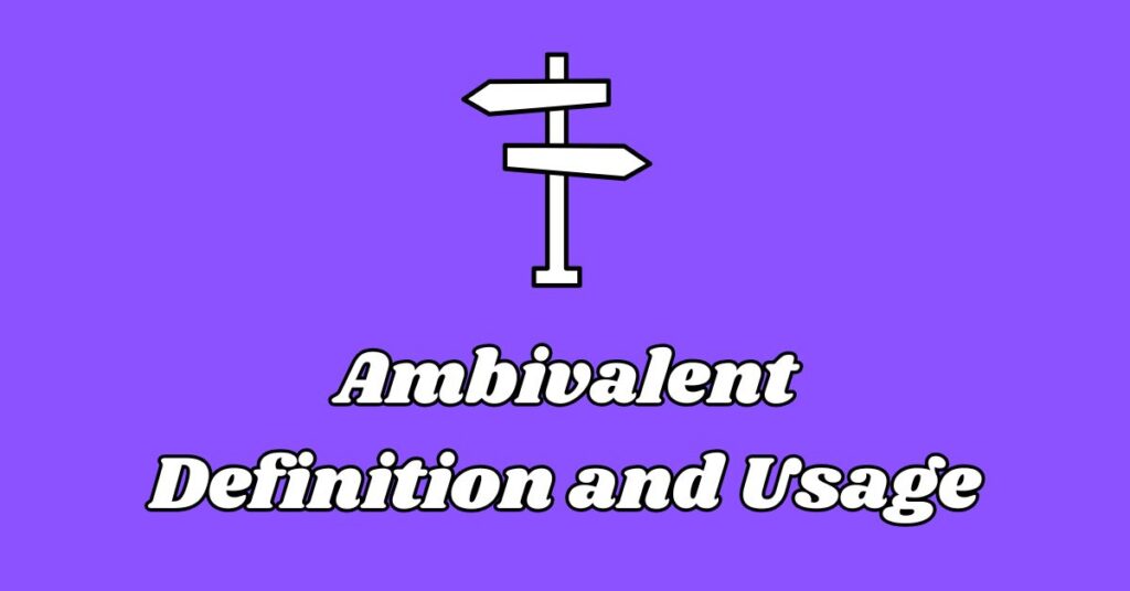 Ambivalent Definition and Usage